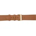 Brown genuine leather watch strap replacement accessory with golden pin buckle for watch - Suitable for: vivo 1 (42 Dial) / Light Coffee - Rose Gold Buckle