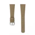 Cinturino per orologio in pelle di alta qualità con motivo litchi, fibbia argentata e perni rapidi. - Compatibile con: GT6/5/4 - quadrante 41 mm / Kaki