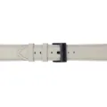 Genuine leather watch strap replacement accessory compatible with smart watch models. - Suitable for: vivo 1 (42 Dial) / Light Grey - Black Buckle