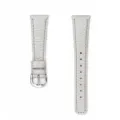 Cinturino per orologio in pelle bovina con grana litchi e fibbia argentata accessorio di ricambio. - Compatibile con: GT6/5/4 - quadrante 41 mm / Argento tecnologico