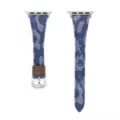 Cinturino di ricambio in denim mimetico blu compatibile con Apple Watch con passante. - 42/44/45/49 mm - (46 mm Gen 10/11) / Blu medio