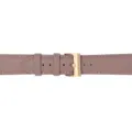 Taupefarbenes Echtleder-Uhrenarmband Ersatz mit Roségold Dornschließe und doppelten Schlaufen. - Dunkelpink - Roségold-Schließe