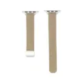 Slim leather replacement strap compatible with Apple Watch SE Series, elegant taupe color. - Khaki