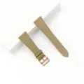 Cinturino per orologio in pelle taupe con fibbia oro rosa, compatibile con smartwatch. - Dimensione interfaccia 22mm / Kaki