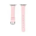 Cinturino di ricambio in pelle rosa compatibile con smartwatch, cinturino sottile con fibbia. - 38/40/41 mm - (42 mm Gen 10/11) / Rosa-Fibbia Argentata