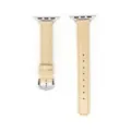 Cinturino in pelle beige compatibile con Apple Watch, cinturino sottile con fibbia argento. - 38/40/41 mm - (42 mm Gen 10/11) / Albicocca - fibbia argentata