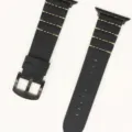 Cinturino di ricambio in vera pelle nera compatibile con accessori serie Apple Watch. - 42/44/45/49 mm - (46 mm Gen 10/11) / Nero