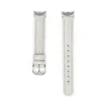 Cinturino di ricambio in pelle con motivo litchi e fibbia argentata per fitness tracker compatibile. - Argento tecnologico