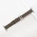 Cinturino per orologio in pelle marrone compatibile con Apple Watch, cuciture bianche fibbia. - 42/44/45/49 mm - (46 mm Gen 10/11) / Marrone