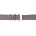 Graues Lederarmband Uhrenarmband mit Silberschnalle, kompatibel mit verschiedenen Smartwatches. - Dunkelgrau - Silberschließe
