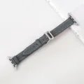 Cinturino in pelle grigia compatibile con Apple Watch, elegante ricambio di qualità. - 42/44/45/49 mm - (46 mm Gen 10/11) / Grigio