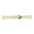 Cinturino per orologio in vera pelle beige elegante con chiusura a farfalla da 41 mm - Adatto per: quadrante piccolo S4 41 mm / Bianco crema - chiusura a farfalla argento