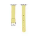 Cinturino in pelle sottile compatibile con Apple Watch, elegante cinturino giallo testurizzato. - 38/40/41 mm - (42 mm Gen 10/11) / Giallo Pulcino