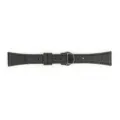 Cinturino di ricambio per orologio in vera pelle nera con fibbia deployante compatibile. - Adatto per: quadrante piccolo S4 41 mm / Nero - chiusura a farfalla argento