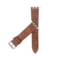 Cinturino di ricambio in pelle glitterata marrone compatibile con Apple Watch SE Ultra - 42/44/45/49 mm - (46 mm Gen 10/11) / Caffè