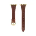 Cinturino di ricambio in pelle marrone per Apple Watch con fibbia e dettagli dorati. - 38/40/41 mm - (42 mm Gen 10/11) / Marrone scuro - fibbia oro