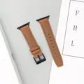 Cinturino per orologio in pelle perforata di ricambio compatibile Apple Watch 49 46 44 mm marrone - 42/44/45/49 mm - (46 mm Gen 10/11) / Marrone chiaro