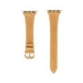 Cinturino di ricambio in pelle oleata marrone compatibile con Apple Watch, elegante fibbia dorata. - 38/40/41 mm - (42 mm Gen 10/11) / Color grano - fibbia oro rosa