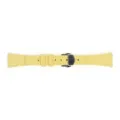 Cinturino per orologio in vera pelle gialla di ricambio con fibbia deployante da donna. - Adatto per: quadrante piccolo S4 41 mm / Giallo - chiusura a farfalla argento