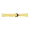 Cinturino per orologio in vera pelle di ricambio con fibbia deployante perni sgancio rapido giallo - Adatto per: quadrante piccolo S4 41 mm / Giallo - chiusura a farfalla oro rosa