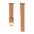 Cinturino di Ricambio in Pelle Marrone Sottile per Apple Watch Ultra SE 8 7 6 41mm 45mm - 42/44/45/49 mm - (46 mm Gen 10/11) / Marrone - fibbia dorata