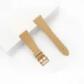 Cinturino per orologio in pelle testurizzata beige con fibbia dorata per smartwatch elegante - Dimensione interfaccia 22mm / Albicocca