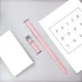 Cinturino in pelle rosa a doppio giro compatibile con Apple Watch, elegante accessorio di ricambio. - Rosa 38/40/41 - (42 mm Gen. 10/11)