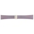 Purple litchi grain leather watch strap featuring a convenient magnetic metal clasp main showcase. - Taro Purple