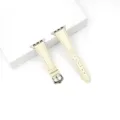 Cinturino in vera pelle color crema compatibile Apple Watch, elegante ricambio per donna - 42/44/45/49 mm - (46 mm Gen 10/11) / Avorio