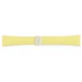 Yellow leather watch strap with magnetic clasp, compatible with smartwatches, premium cowhide. - Chick Yellow