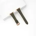 Olijfgroene lederen horlogeband vervangende band compatibel met Apple Watch serie SE 44mm - Olijfgroen