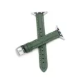 Cinturino di ricambio in pelle verde sottile compatibile con il cinturino Apple Watch - 42/44/45/49mm / Pelle verde - fibbia argento