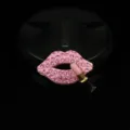 Accessorio DIY labbra strass rosa rossetto ciondoli decorativi per custodia scarpe - Labbra di rossetto (rosa)
