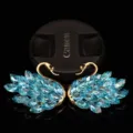 Accessori DIY cigno con strass di cristallo per decorare custodia telefono e ciondoli. - Lato Destro / Blu lago