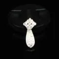 Chinese style alloy clothing accessory DIY Pipa Ruyi buckle Chinese knot buttons - Silver