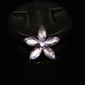 Pendentif de chaussure fleur cristal violet strass brillant accessoire DIY pour sabots - Mauve Clair