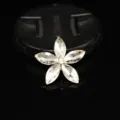 Breloque de chaussure fleur strass cristal bricolage accessoires alliage gemstone. - Blanc