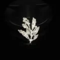Accessorio per capelli DIY foglia ramo strass in lega argentata per forcina sposa - Foglia di Rametto (A0036-2) / Argento