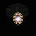 Exquisite gold alloy oval rhinestone gemstone charm detail, perfect for DIY crafts and accessories. - Light Purple