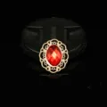 Vintage red rhinestone oval alloy button DIY accessory for shoes hair decoration - Red