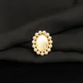 Base per gioielli con accessori per capelli fai da te con perle in lega dorata set - Montatura Vuota Monostrato Ovale(B0050-6)
