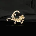 Accessorio per capelli ramo di fiore in lega dorata fai da te stile antico Hanfu dettaglio - Lato Sinistro / oro kc