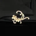 Accessorio per capelli in lega d'oro stile antico fai-da-te ramo fiore per Hanfu - Lato Destro / oro kc