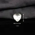 Heart glass gemstone with metal claw setting 1.8cm DIY rhinestone case accessory detail - Heart Claw Rhinestone / 18x18mm