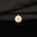 Gold-tone rhinestone number 5 pendant charm diy handmade jewelry accessories making supplies - Number 5(B0024-5)