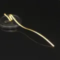 Gold metal snake hair stick antique hair accessories Chinese style hairpin elegant jewelry piece - Gold