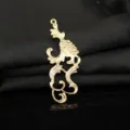 Gold alloy hollow ancient style cloud hairpin pendant DIY jewelry craft accessory material - Right KC Gold