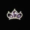 DIY Strass Corona Accessorio Capelli Lega Tiara Bambini Decorazione Primo Piano - Viola chiaro