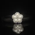 Pearl rhinestone flower button alloy DIY clothing accessory decorative charm crafting piece - Five-Petal Flower Pearl Rhinestone Button (N0005) / Pearl White