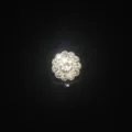 Dettaglio bottone fiore strass metallo, accessorio fai da te lega cristallo, 12mm. - 18mm